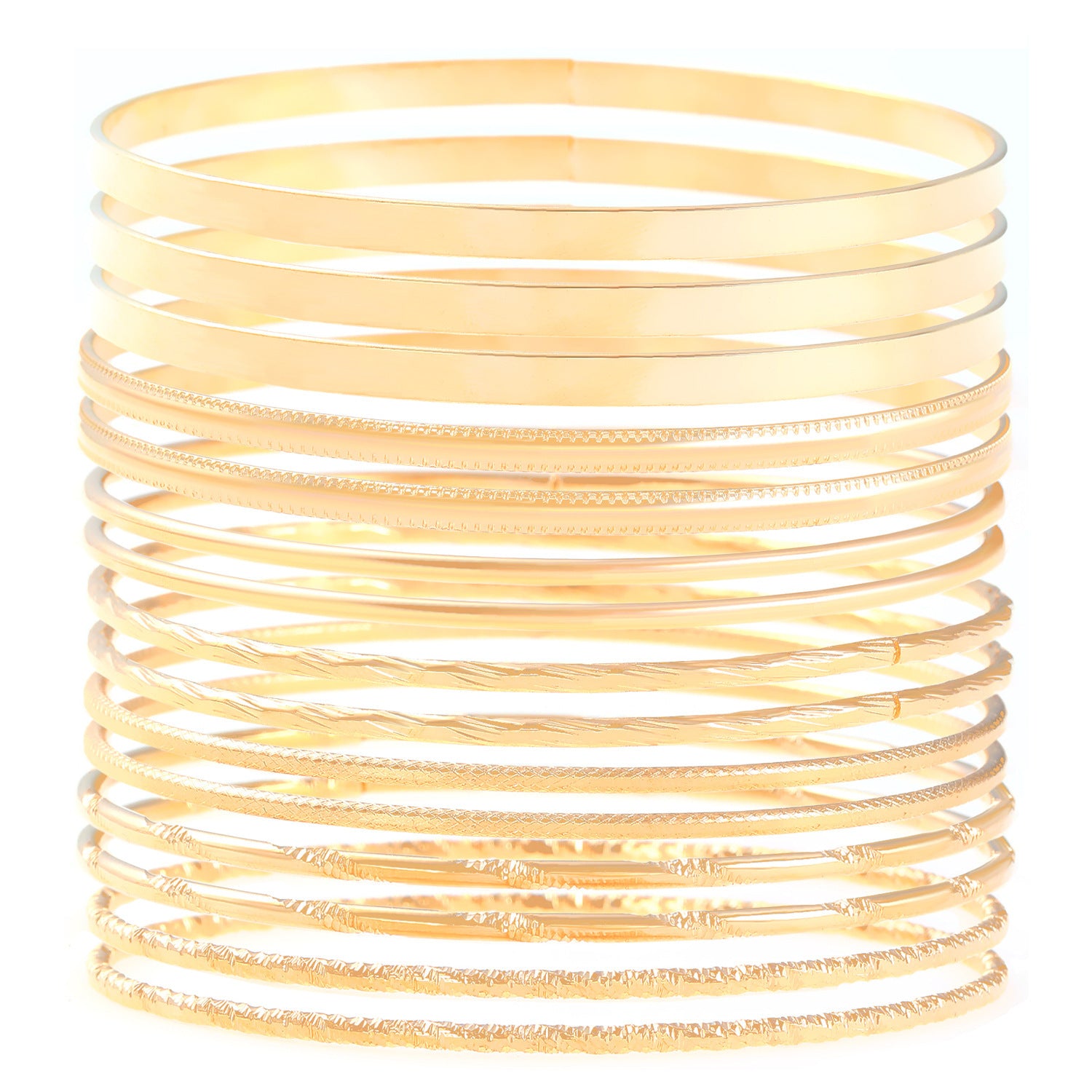 Wholesale multi-layer bracelet set alloy geometric stacked bracelet set
